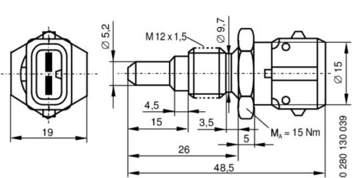 Bosch Air Temperature Sensor - M12x1.5 (-40 - 140C - Image 2