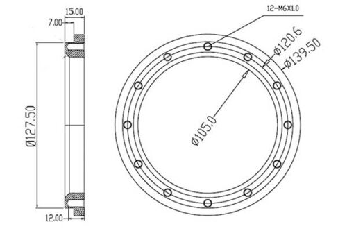 ALUMINIUM WELD RING (SUITS ALY-131BK/ALY-132BK) - Image 2