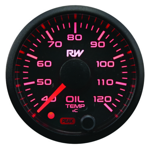 RACEWORKS 52MM ELECTRONIC OIL TEMPERATURE GAUGE KIT