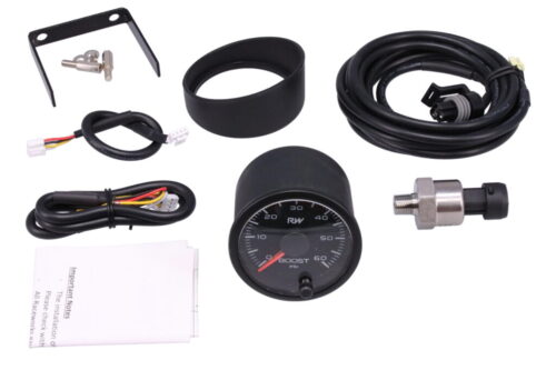 RACEWORKS 52MM ELECTRONIC DIESEL BOOST GAUGE KIT (60PSI) - Image 2