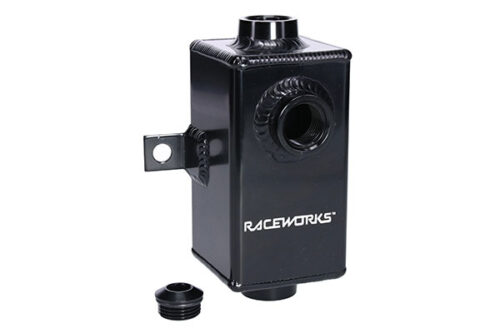 BLACK ALUMINIUM CATCH CAN WITH DRAIN TAP 0.5L